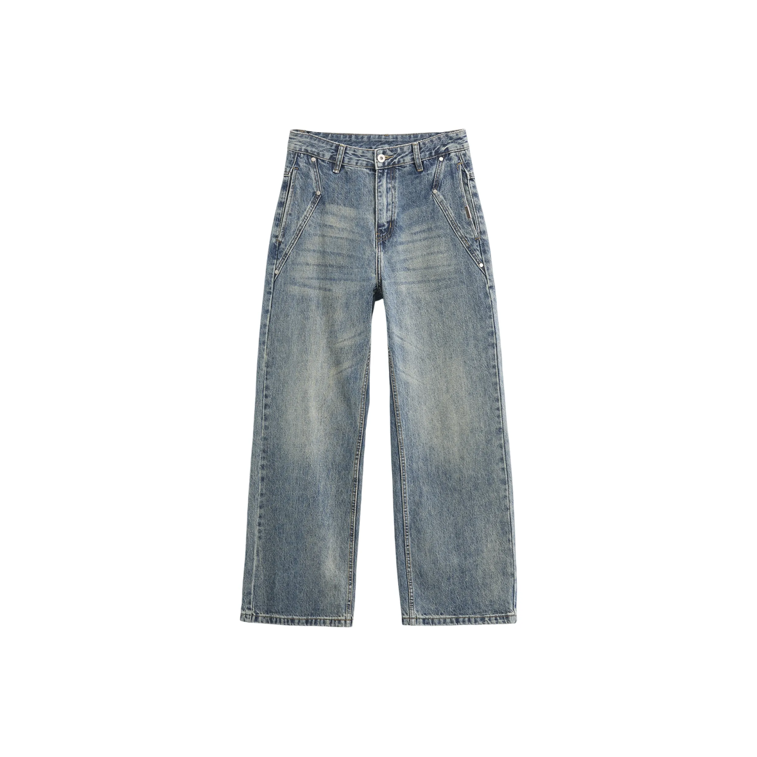 ENTONG Небесно-голубой Унисекс Джинсы