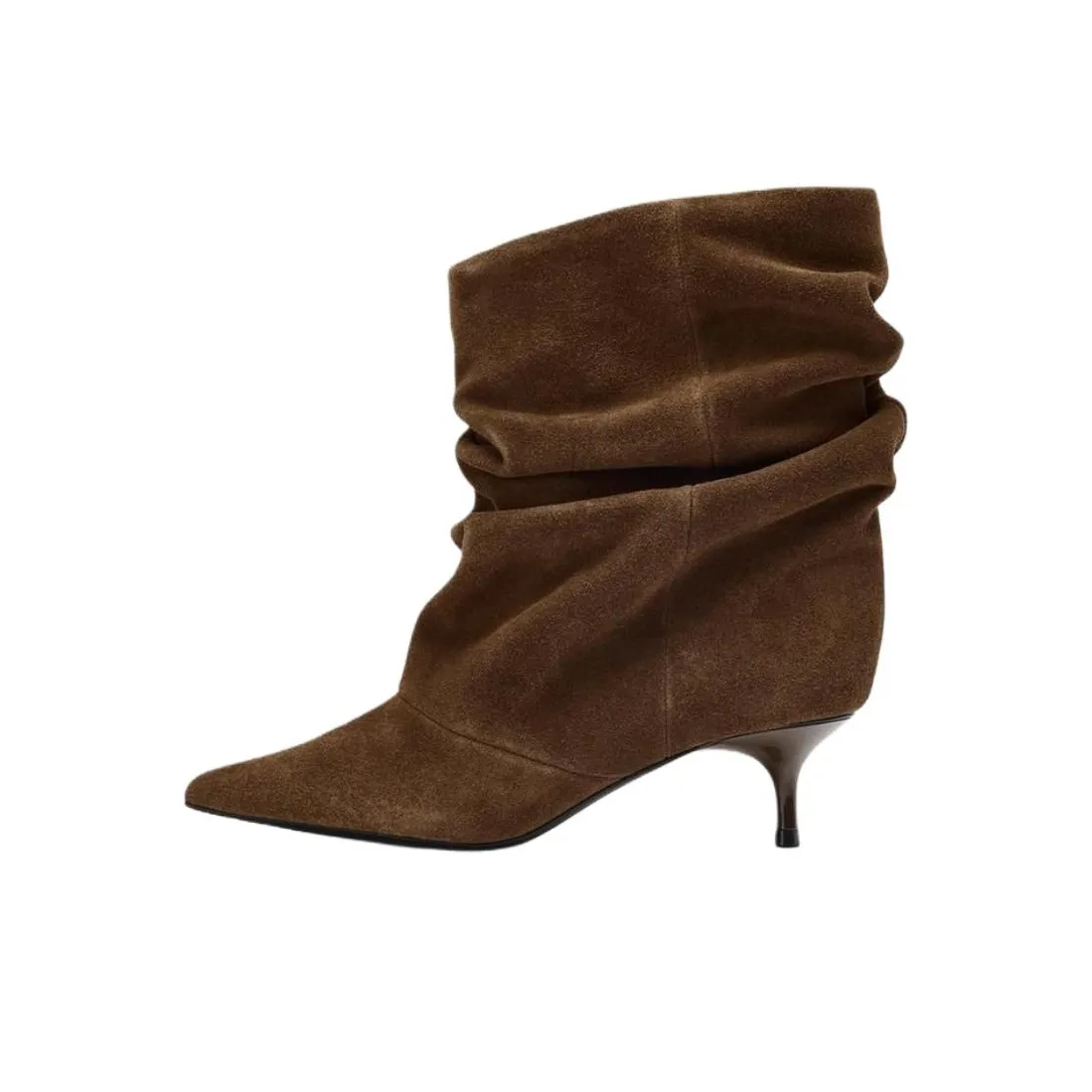 ZARA Ботильоны 4CM Женские Темно-коричневый Желтый