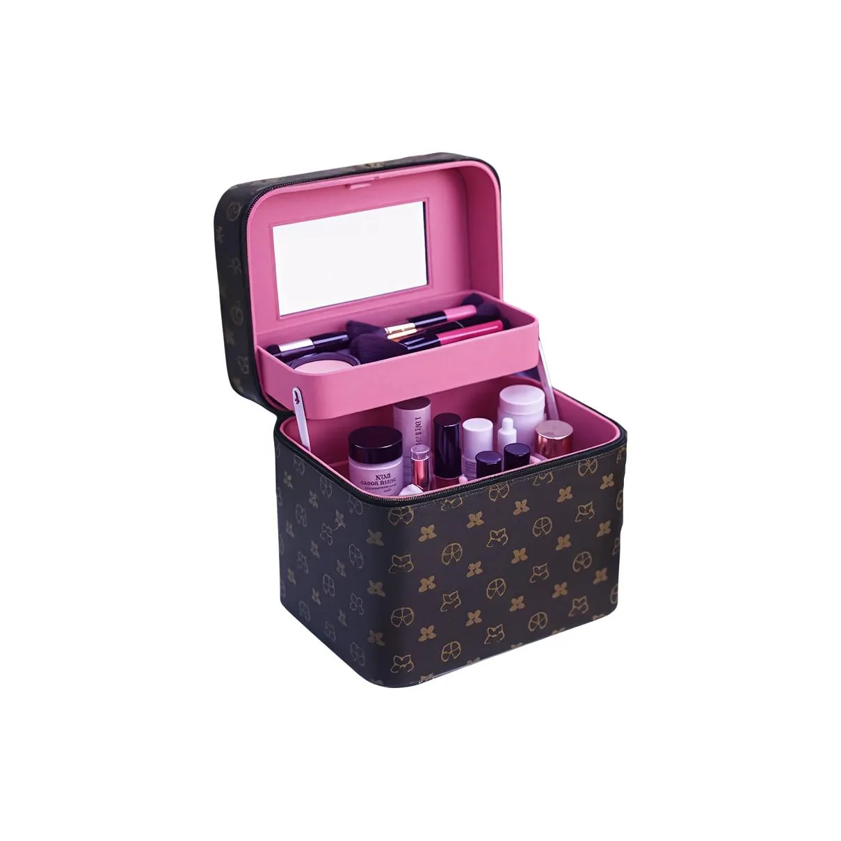 Luo Youte Винтаж Трендовый в Интернете Instagram Косметичка Чемодан Большая Емкость Многофункциональная