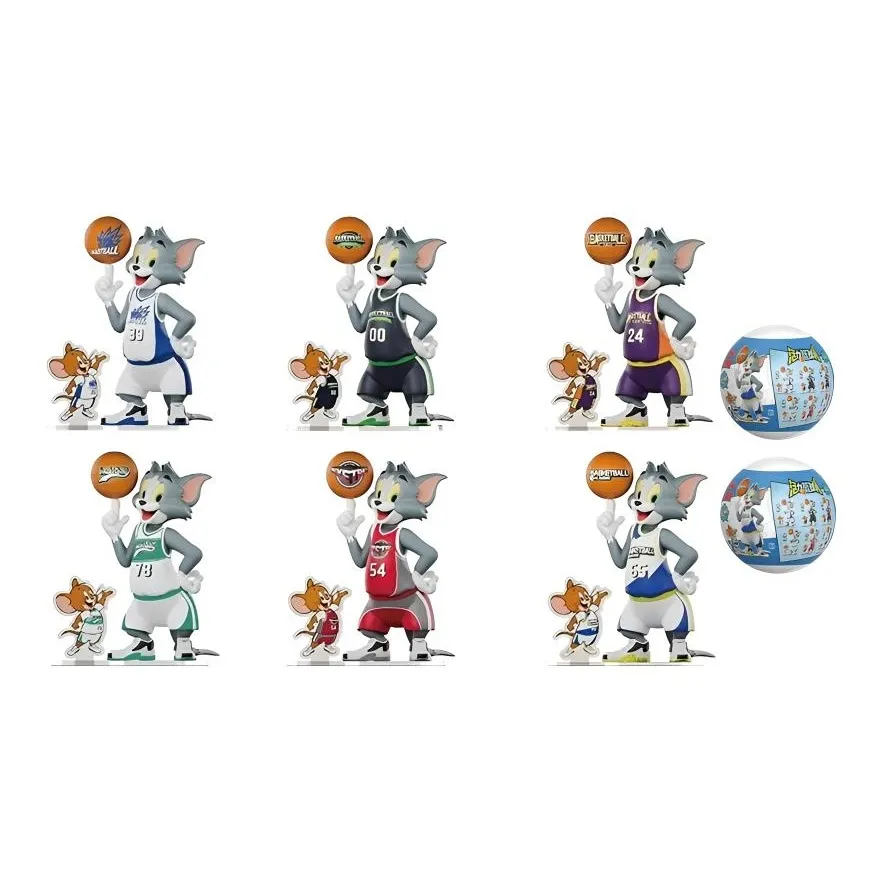 Tide Rising Anime x TOM AND JERRY Tom And Jerry Активный Баскетбол Слепой Яйцо Сборка Сувениры и украшения Мультяшный Игрушка Слепая Коробка