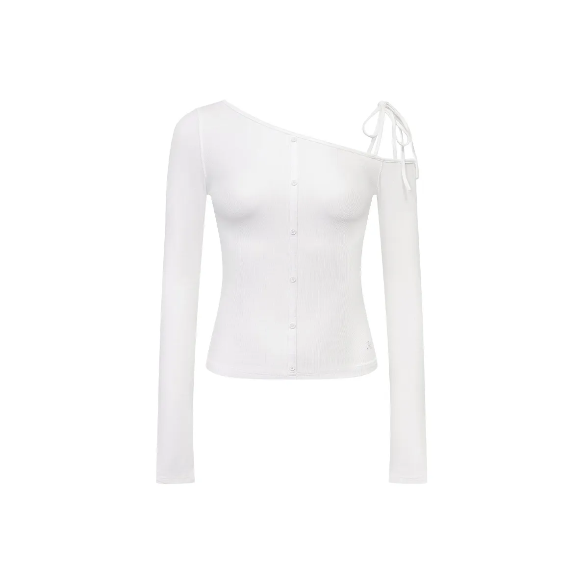 Ariseism Стандартный Асимметричный Длинный рукав Один плечевой Топ На бретелях Рубашка Для женщин Осенний Облегающий крой Топ Для женщин