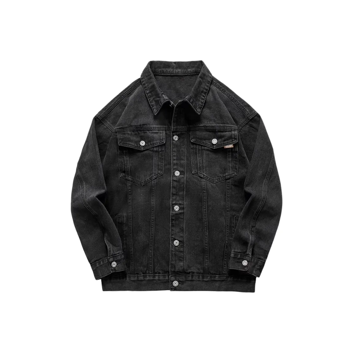 LOUGHNEA J5700 Выстиранный Черный Мужской Джинсовый Куртка