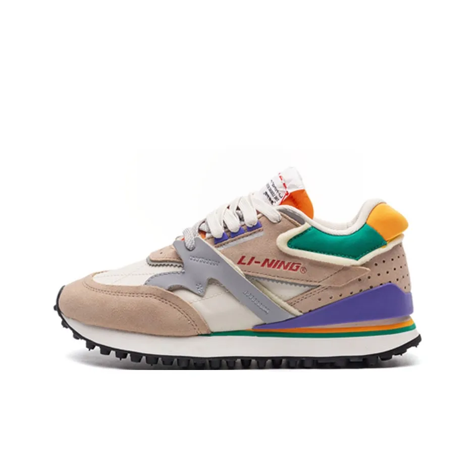 LiNing 001 Casual Shoes Men Low-Top Brown/White/Green