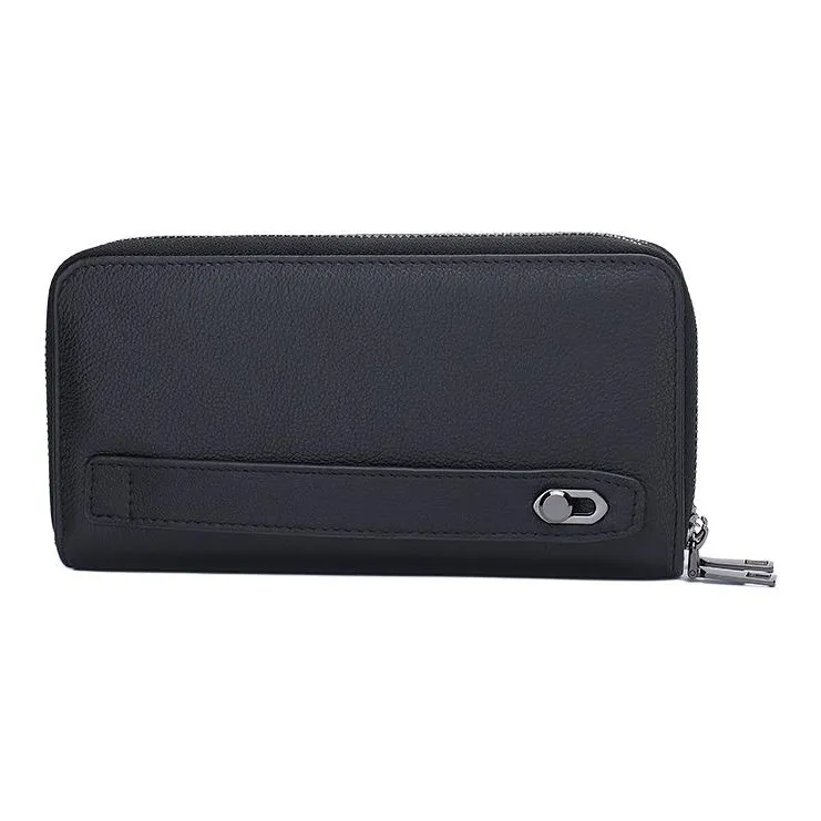 DOSRFINI Кошелек из коровьей кожи стандартный мужской черный