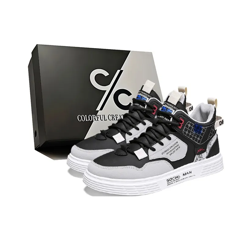 Colorful Creations Термические Увеличивающие Высоту Устойчивые к Износу Противоскользящие Скейтборд Кроссовки Мужские
