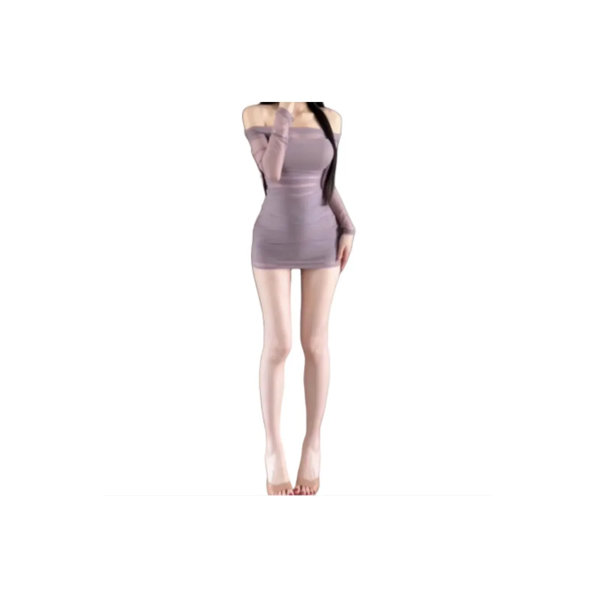 AHRTB Длинное платье с длинными рукавами женское