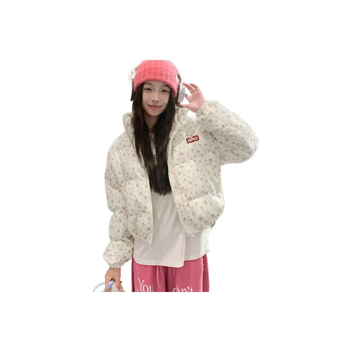 GOSO Бежевый Абрикос Женские Пуховики