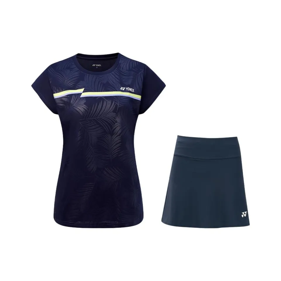 YONEX Комплекты Одежды Темно-Синий Топ + Темно-Синий Низ Женские Повседневные Костюмы