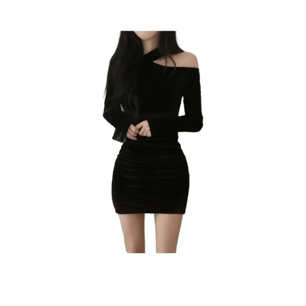 AHRTB Длинное платье с длинными рукавами женское