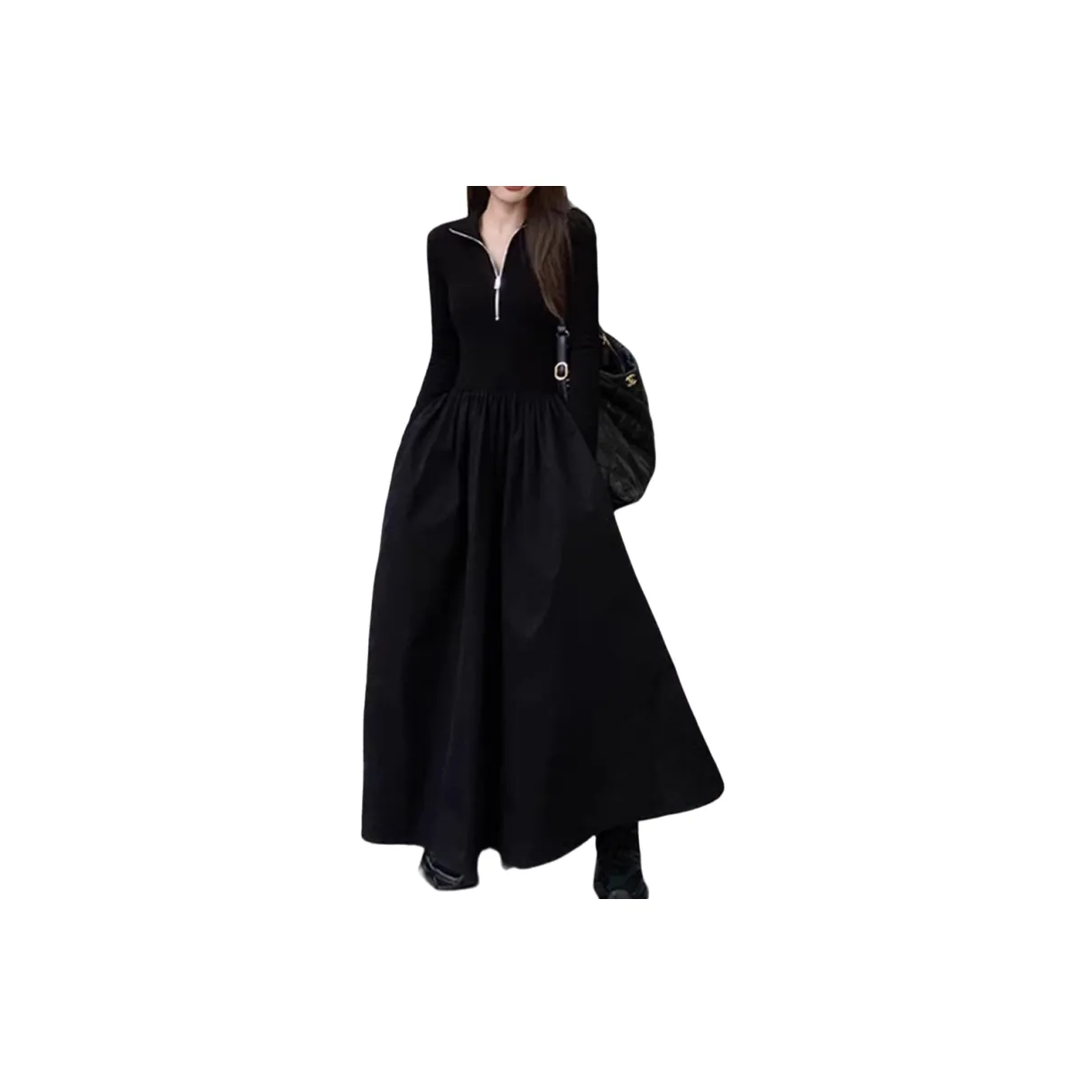 AHRTB Длинное платье с длинными рукавами женское