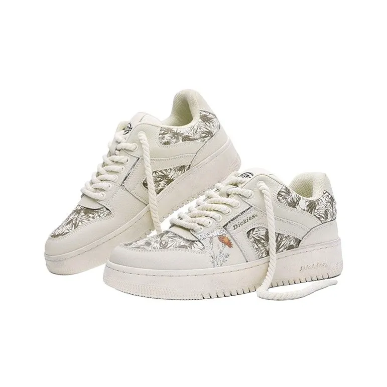 Dickies Hand Painting Series Skateboard Shoes Men Low-Top Apricot