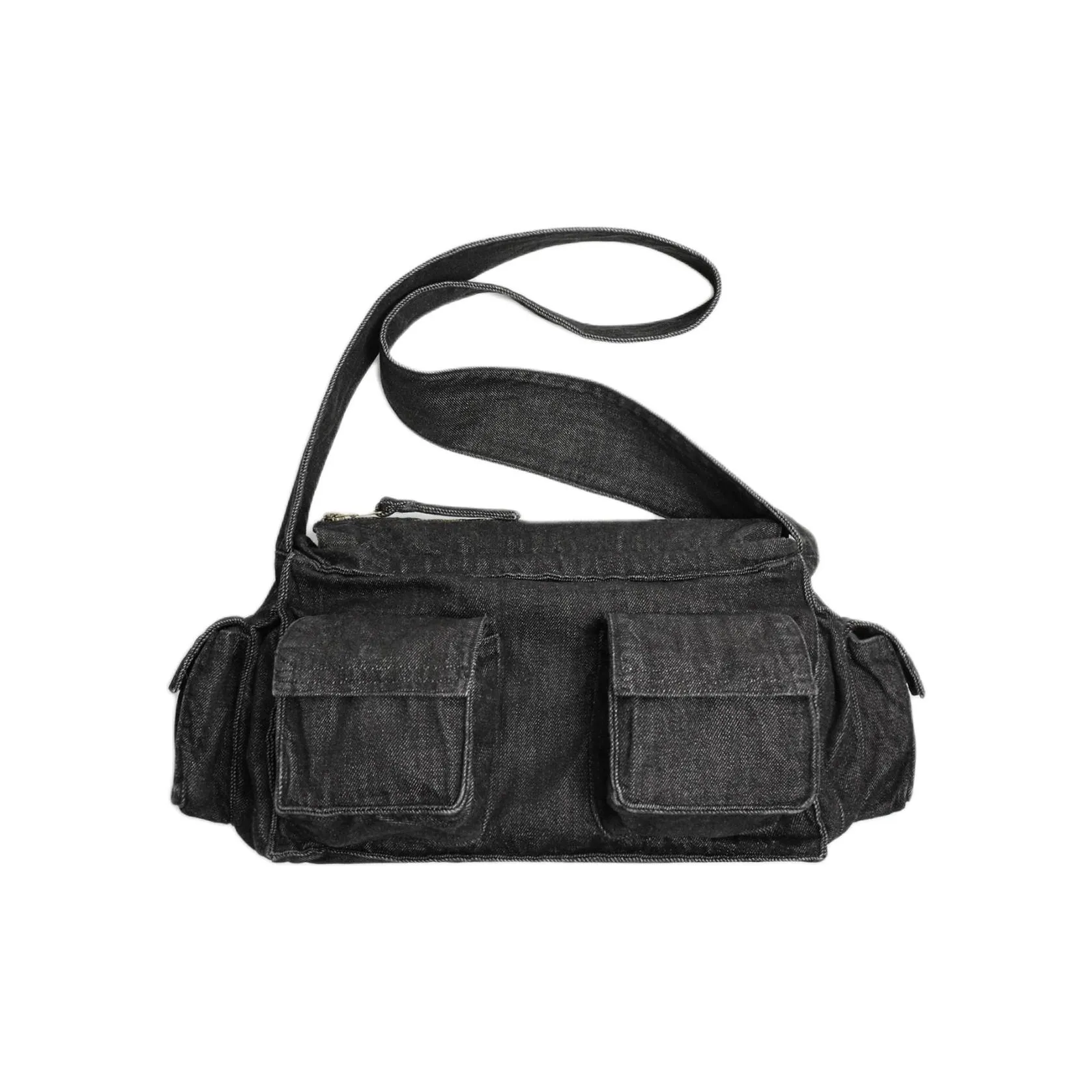 ZARA Хлопок Сумка через плечо Унисекс Черный