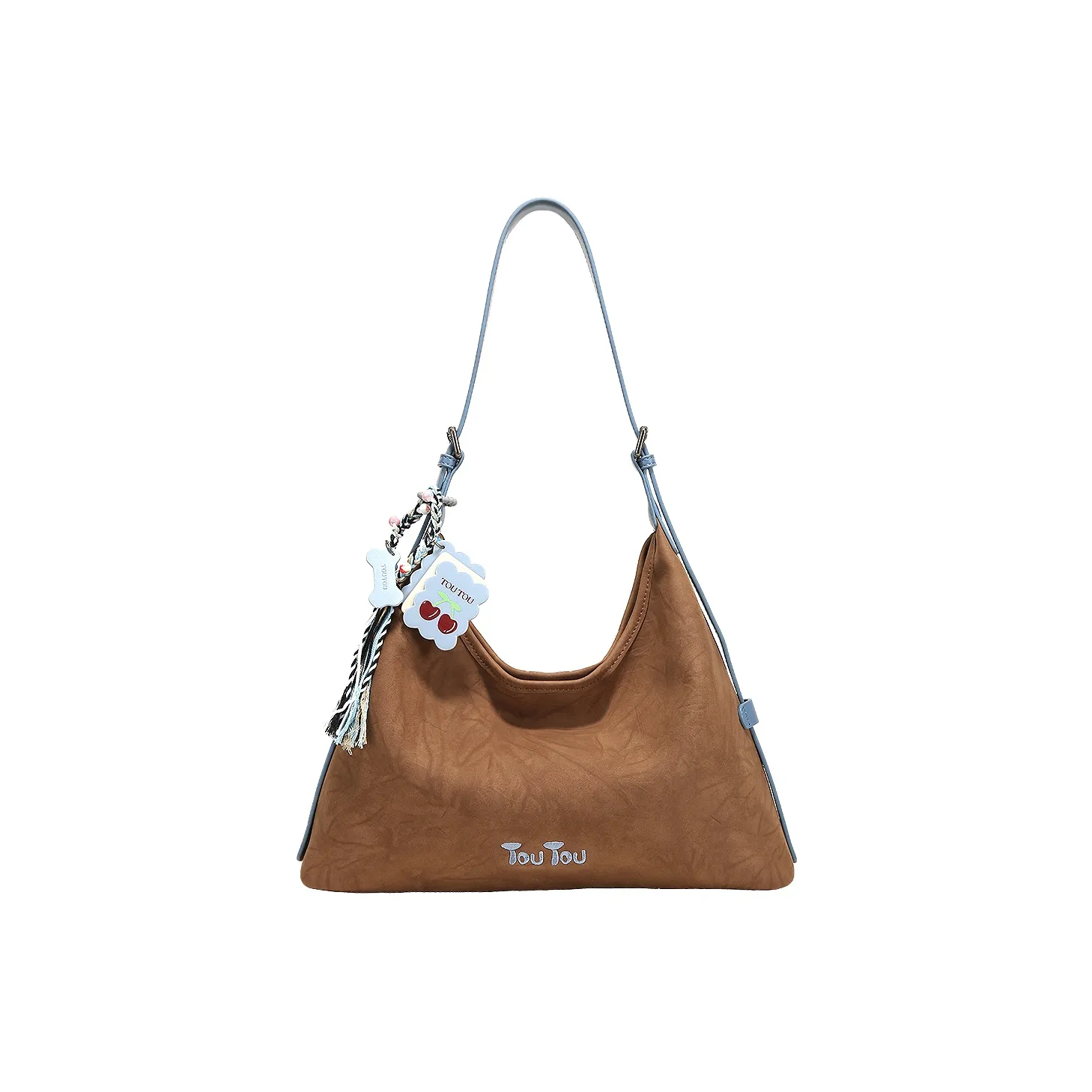 TOUTOU Сумка через плечо из синтетической кожи женская шоколадно-коричневый