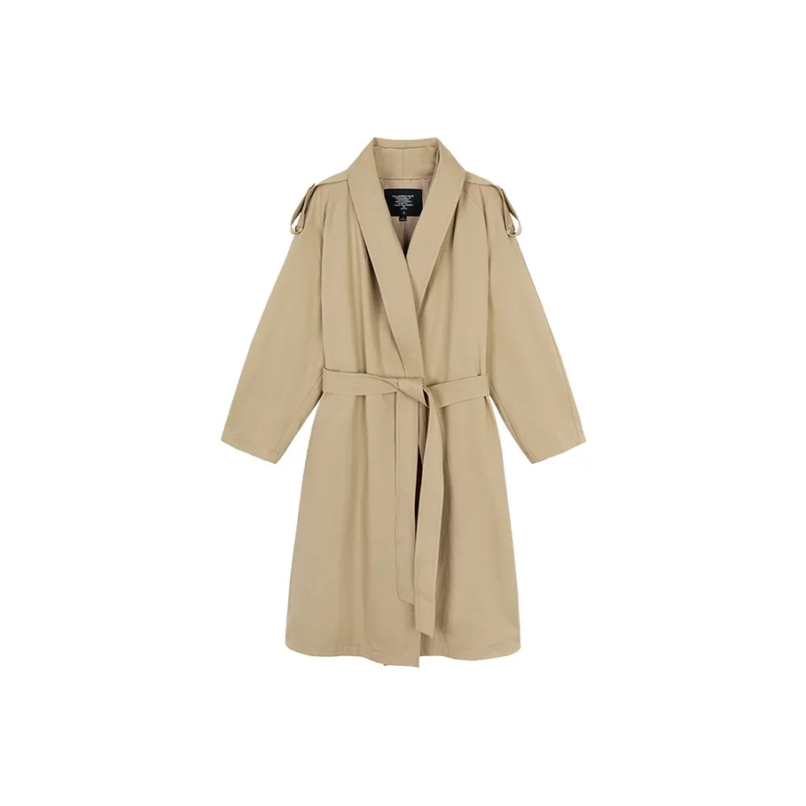 Ouyang Silkworm COCOON Коричневый Женские Тренч