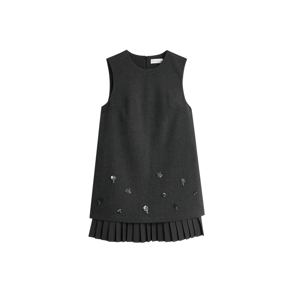 Inman Темно-серый Женские Платья без рукавов