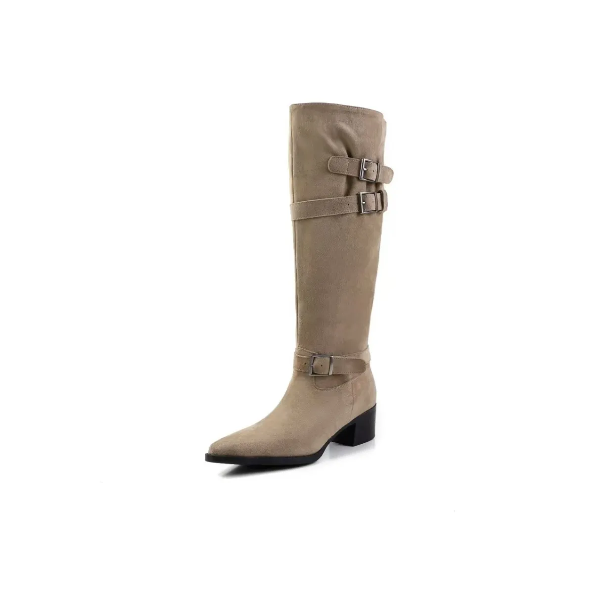 OBWA Колено Высокие сапоги Хаки Женские