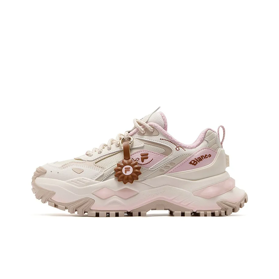 FILA FUSION BIANCO DX WE Hard Candy Обувь Низкий Верх Повседневная Обувь Женская Кремовый Розовый Серый