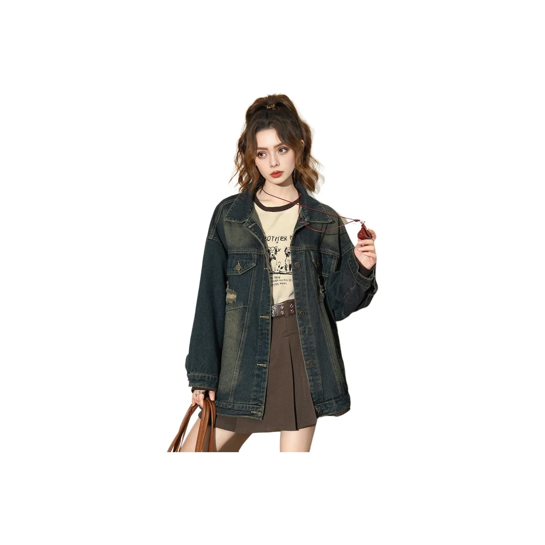 FAWENXIANGZI Джинсовая куртка Женская