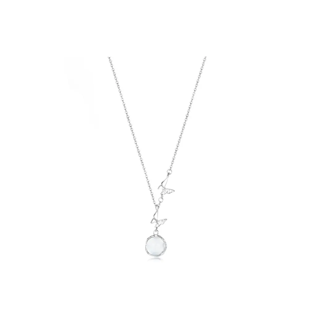 KiNGZiT Цветное стекло Серебряные ожерелья Женские