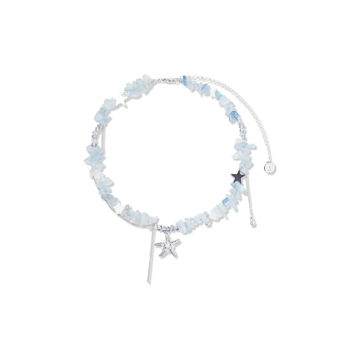 AWE Циркон Титановая сталь Ожерелье Остров Комплект Пять Заостренных Звезда Ожерелье Цепочка на ключицу Женские