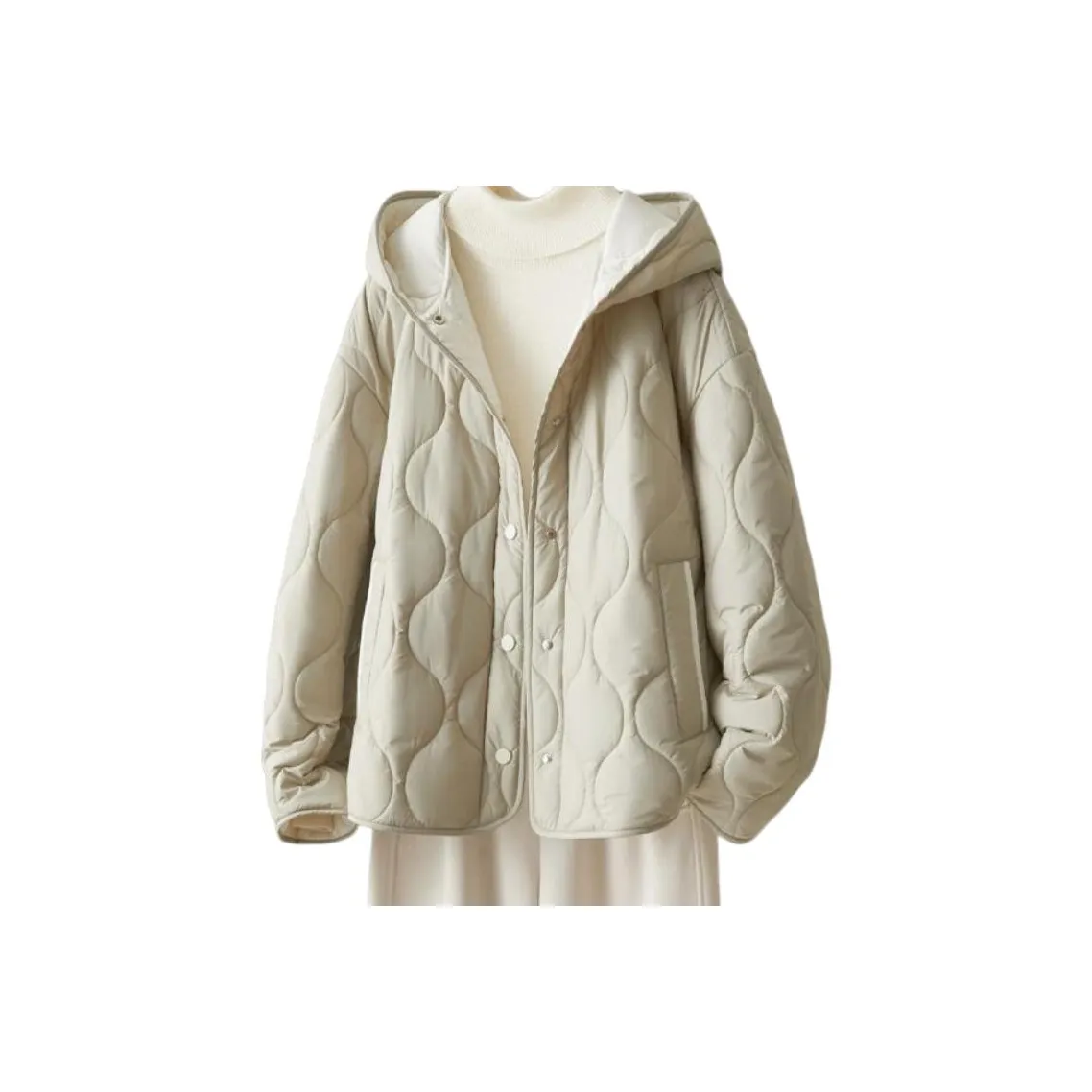 IHIMI Светло-зеленый горошек Женские пуховики