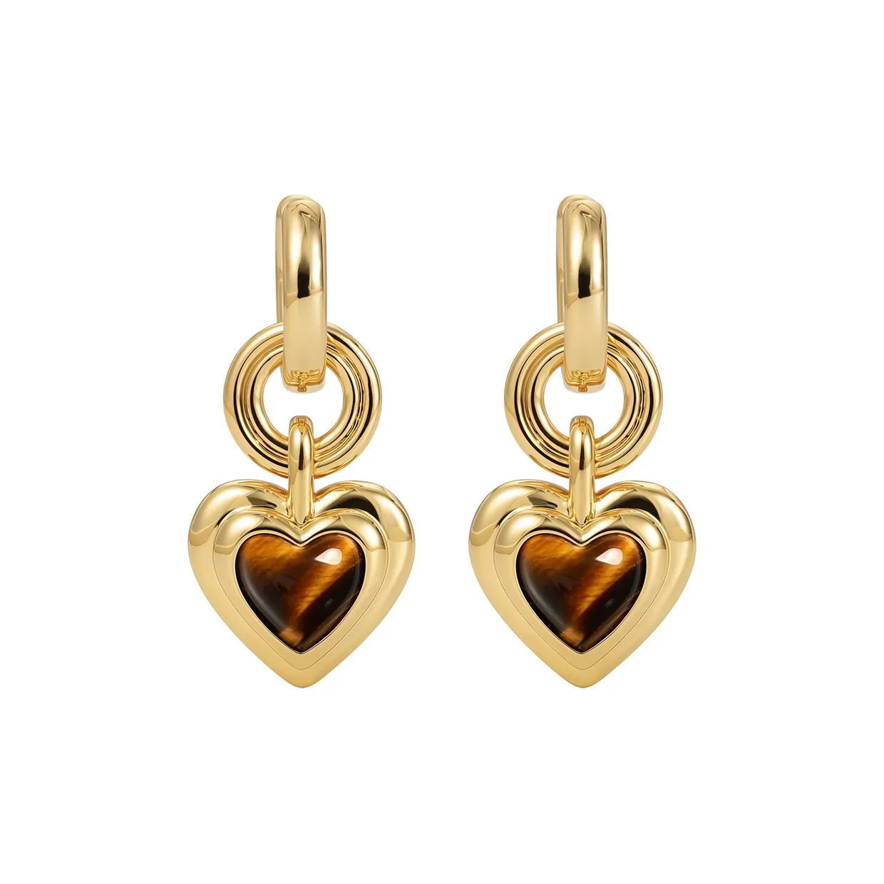 BOONEE ALUS Серьги из меди с покрытием из 24-каратного золота женские