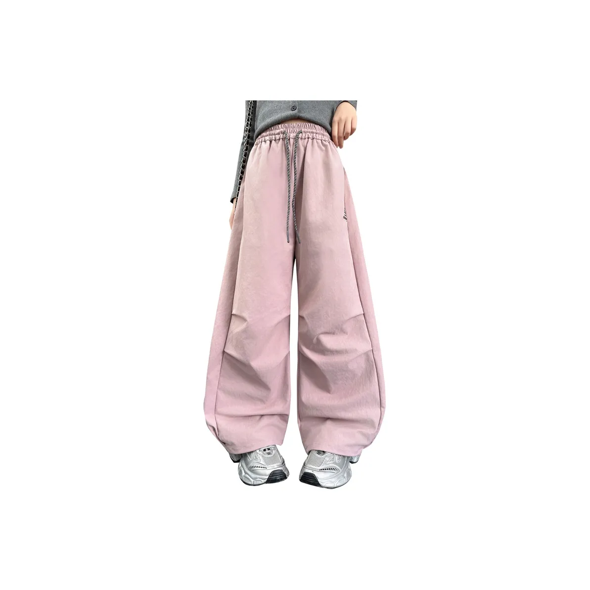 Your Royal Highness Fashion Minimalist Style Однотонный Повседневный Универсальный Скидка Широкие брюки Детский