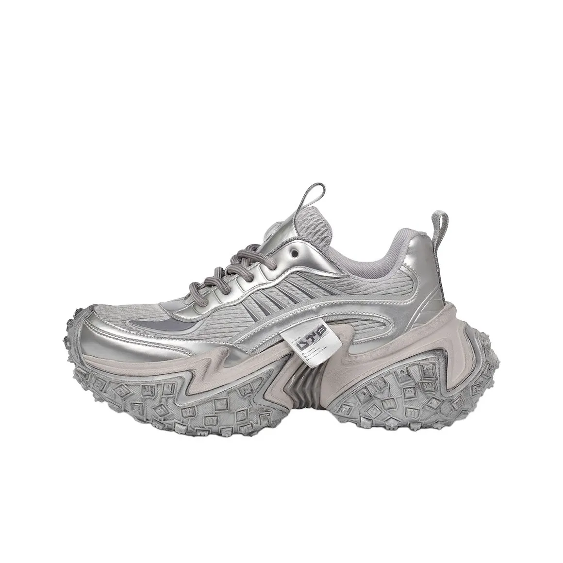 U.T.B RustiRunner Scavenger Series Chunky Sneakers Unisex Low top Silver
