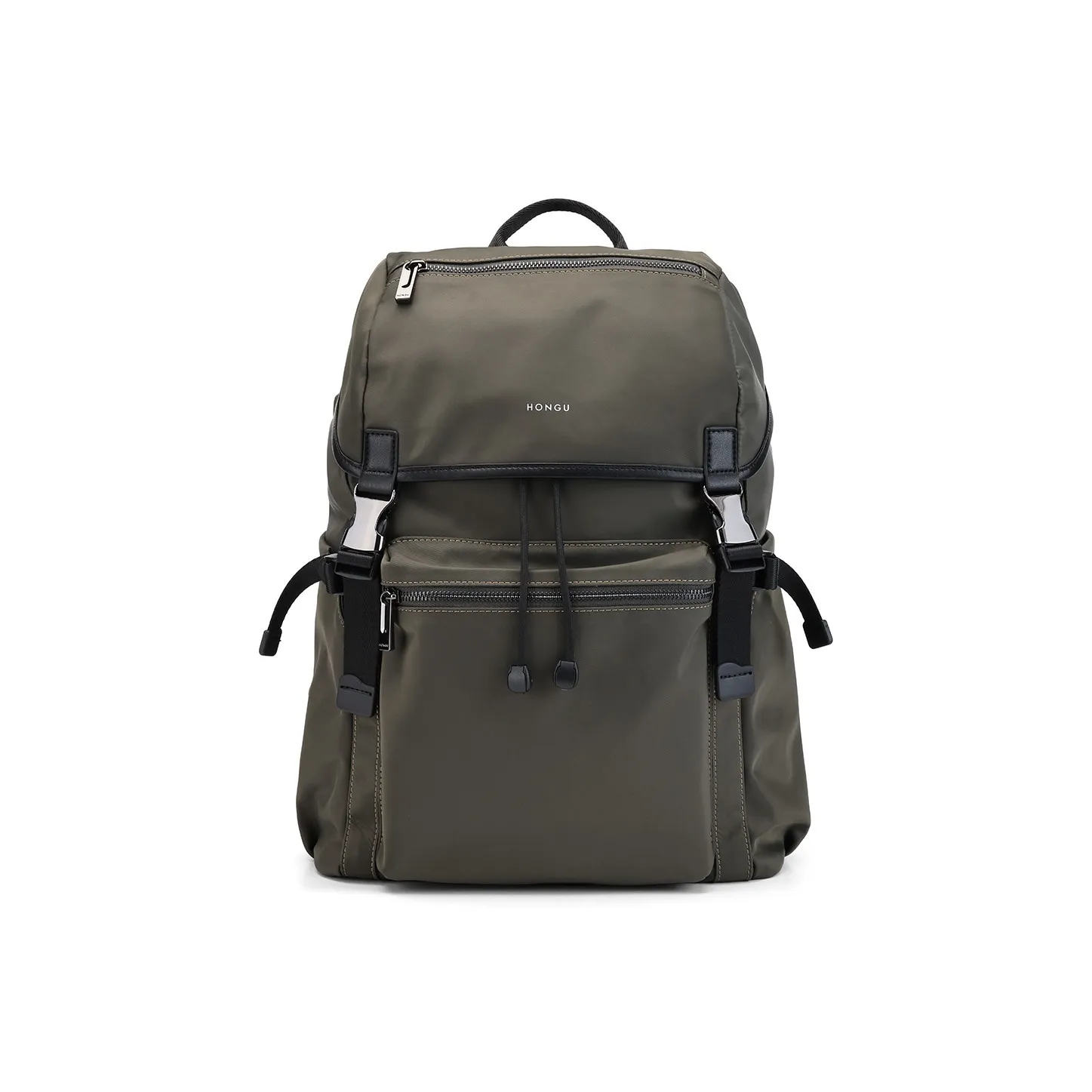 HONGU Ткань Синтетическая кожа Рюкзак Средний Мужской Армейский зеленый