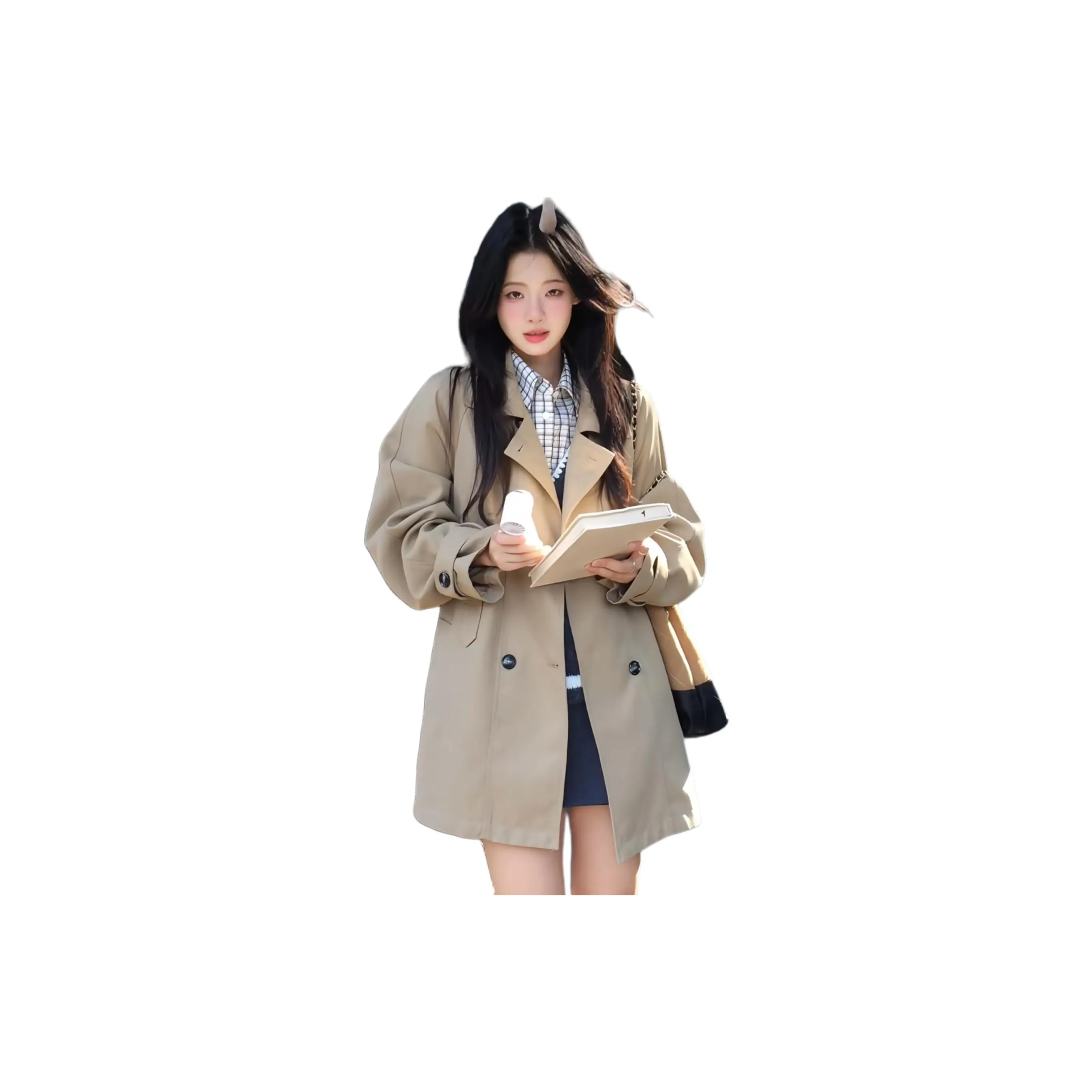 JOPPTI Светлый хаки Женская тренч