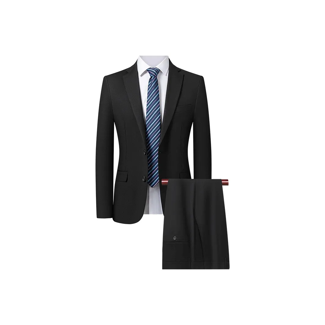 Montagut Черный Мужской Бизнес-костюм