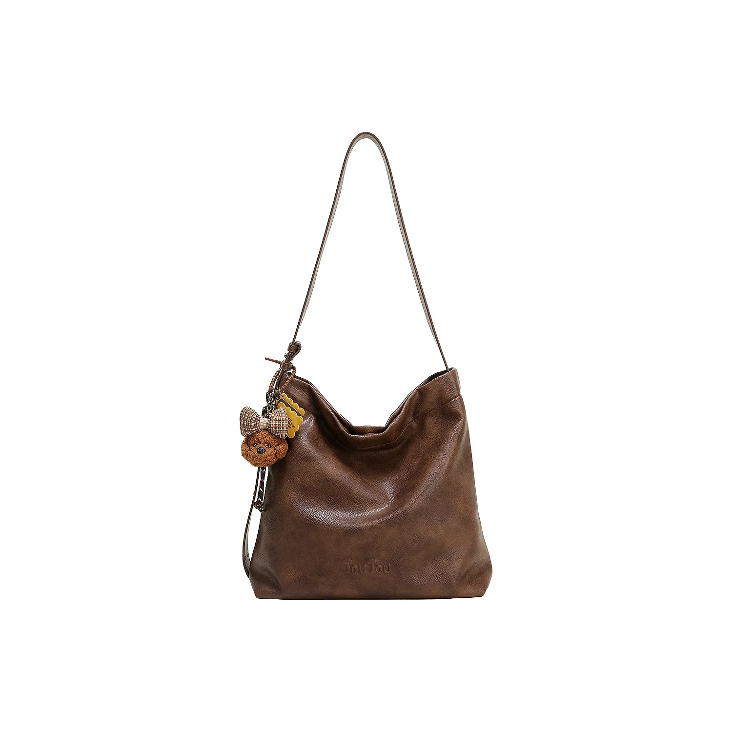 TOUTOU Сумка через плечо из синтетической кожи стандартная женская шоколадно-коричневый