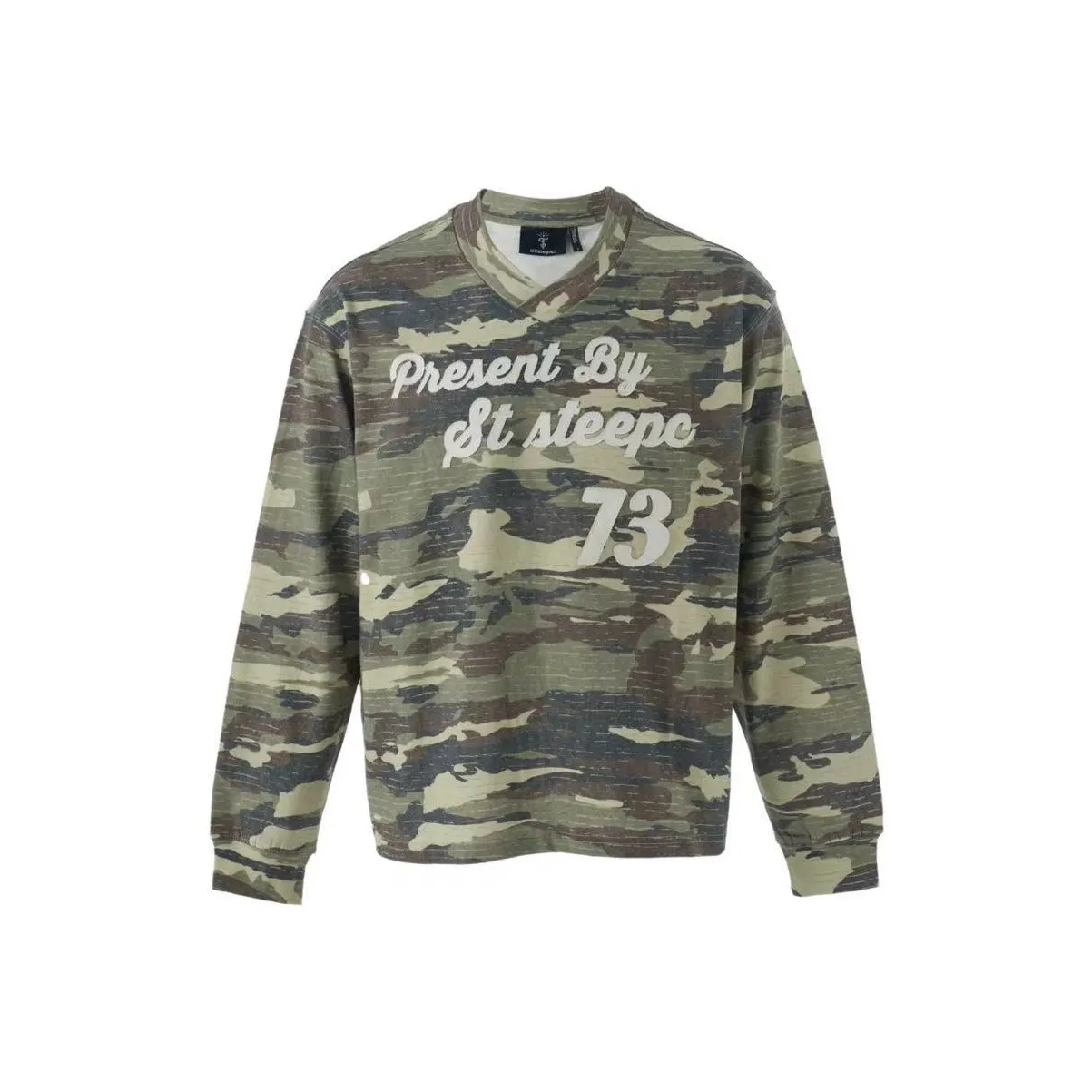 STEEPC V-образный вырез длинный рукав футболка унисекс