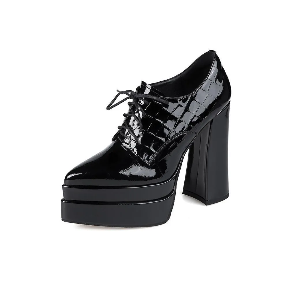 Wuji Платформа Deep Палец Обувь без подкладки Женские