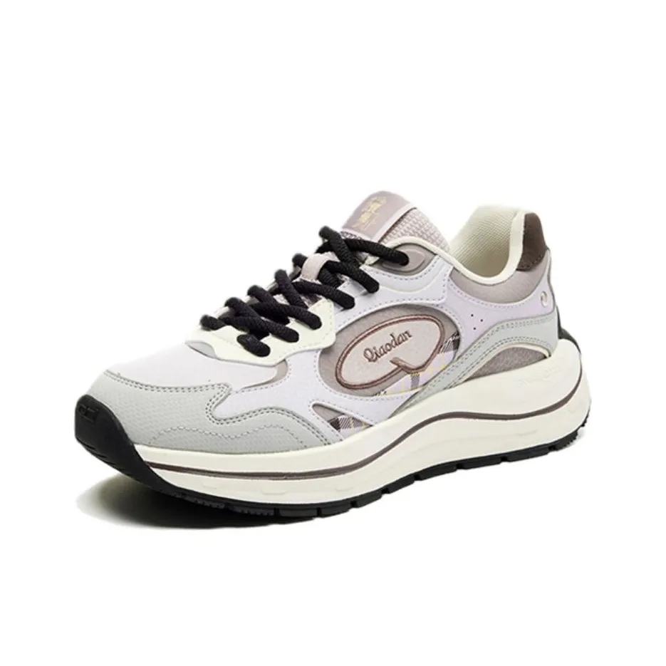 QIAODAN Легкий и Износостойкий Низкий Топ Повседневная Обувь Женская Малина Вишня Коричневый Снежный Серый