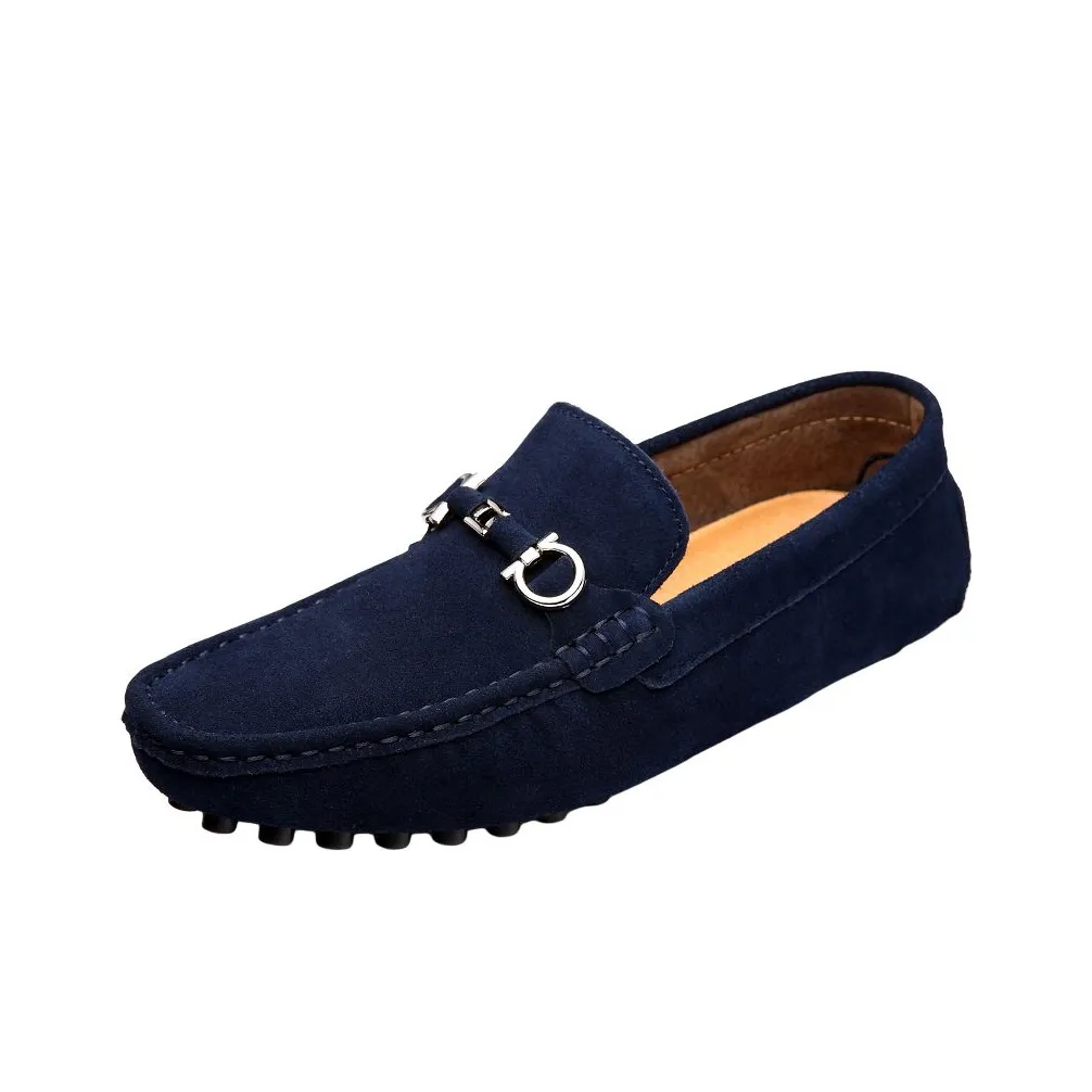 KUPE Gommino Loafers Men's Black/Gray/Blue