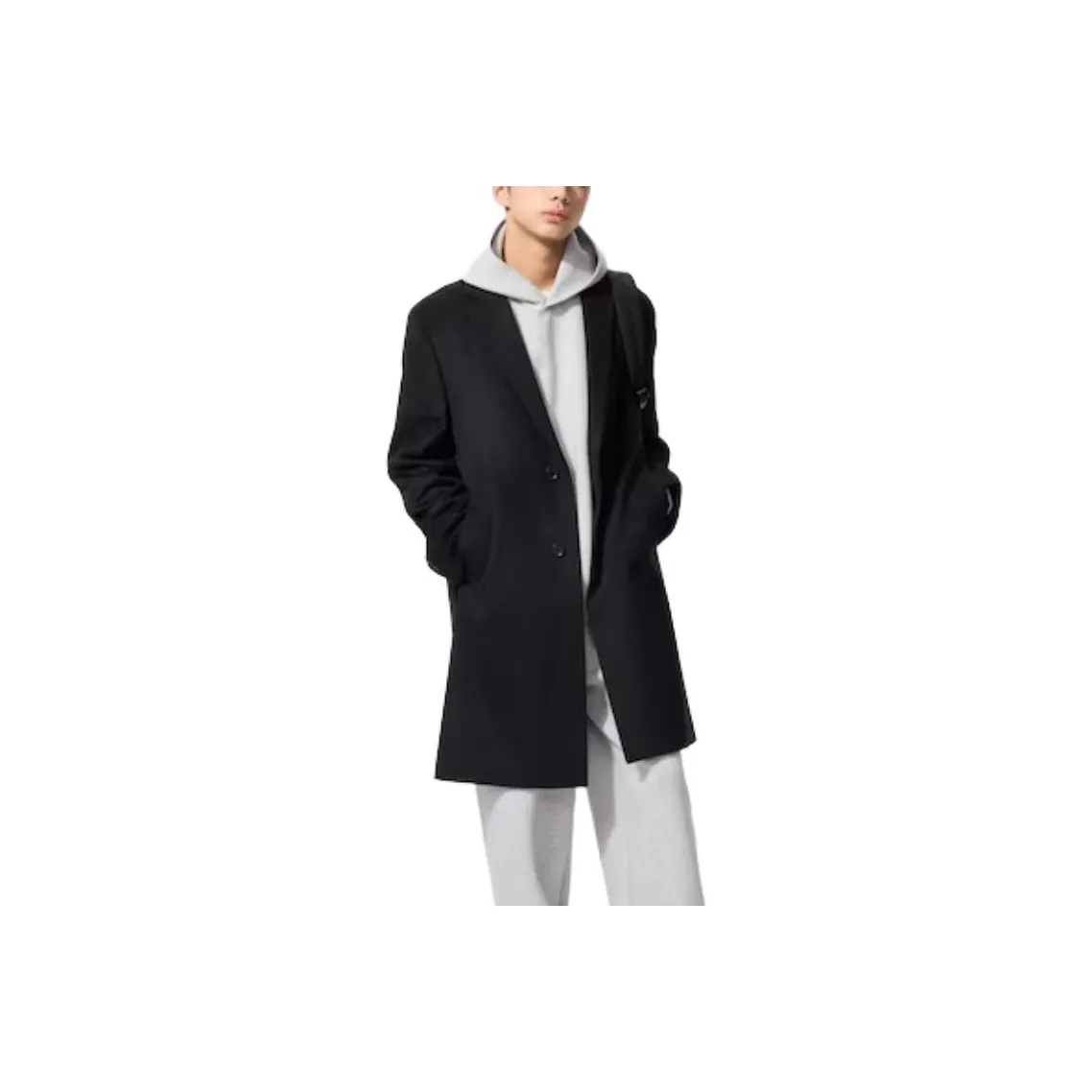 UNIQLO Мужское черное пальто