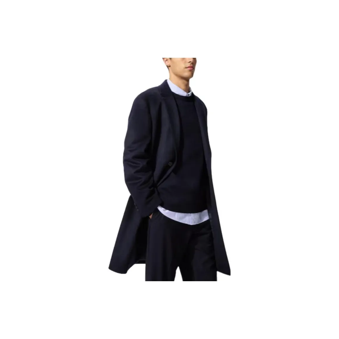 UNIQLO Морской Синий Мужское Пальто