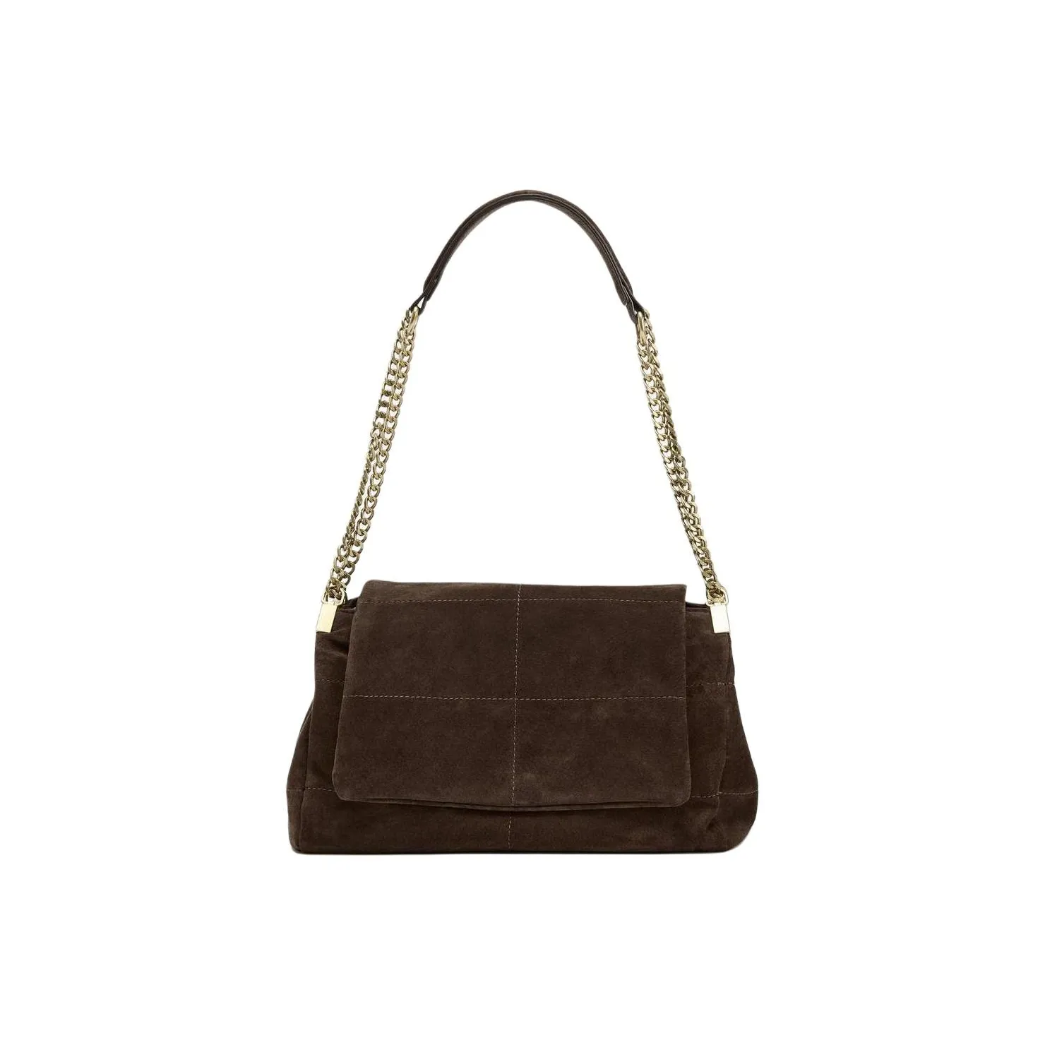 ZARA Сумка через плечо из свиной кожи Женская Шоколад