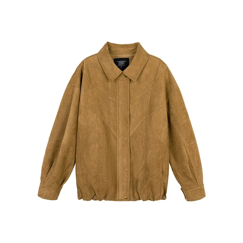 Ouyang Опавшие листья Коричневый Женский Куртка