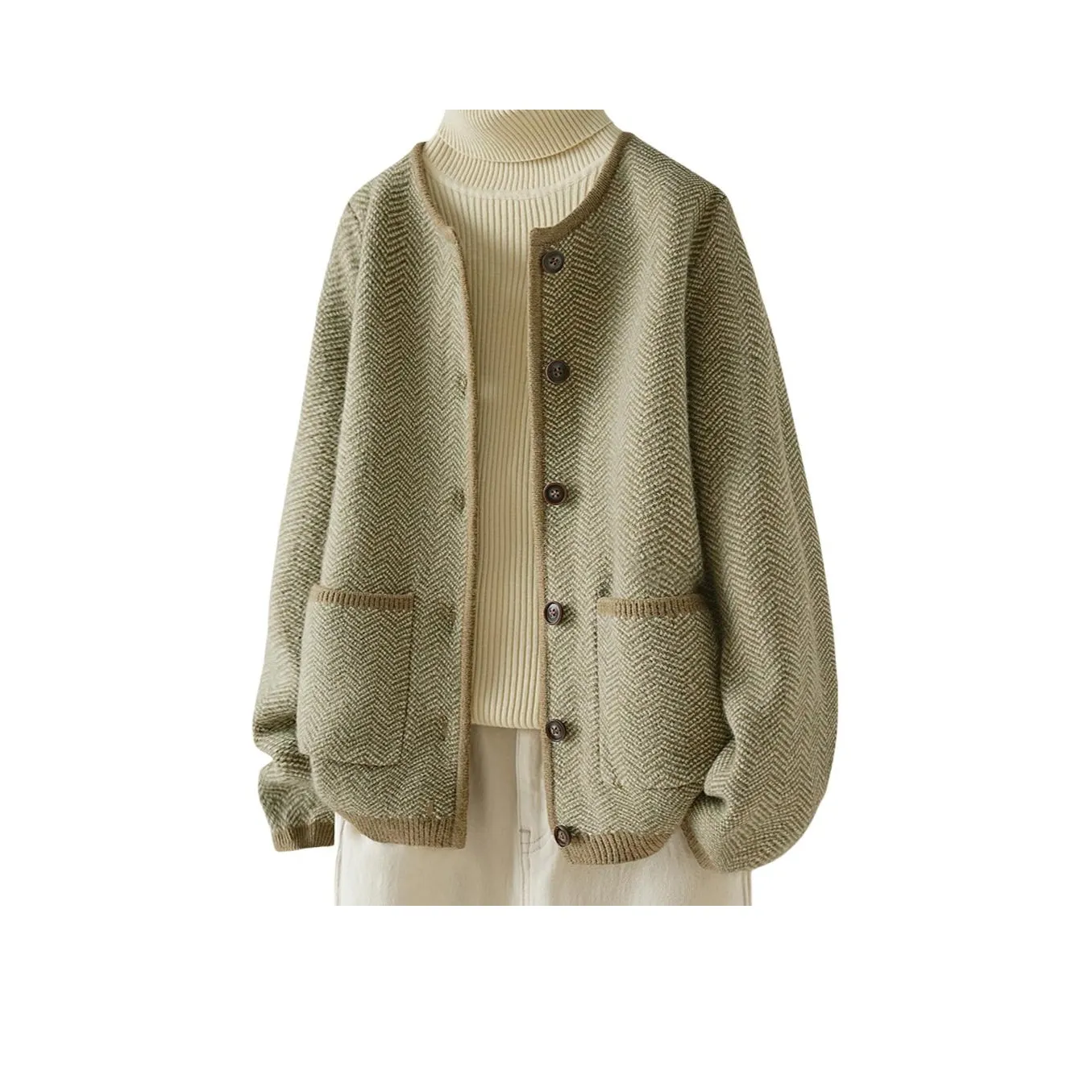 IHIMI Трикотаж Женский Горчичный Зеленый