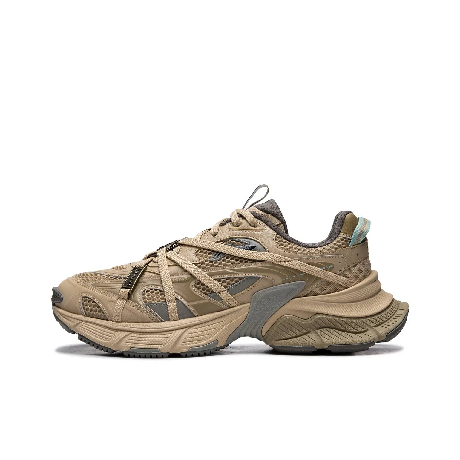 Подкладка Звезда Амортизация Устойчивость к истиранию Дышащий Низкий Топ Толстая подошва Кроссовки Мужские Queen Sugar Коричневый