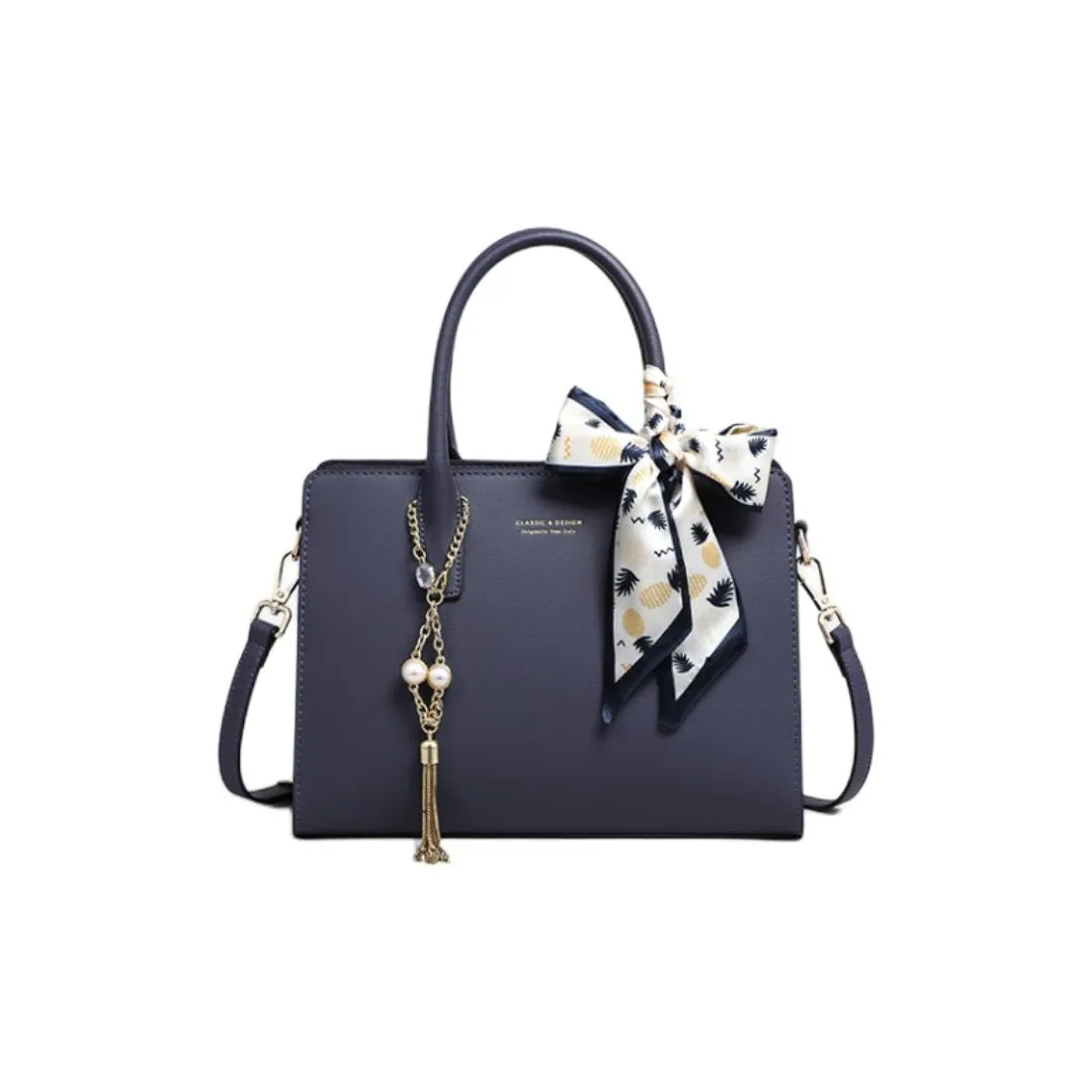 PT'SON Сумка через плечо из коровьей кожи с синтетической кожей большая женская синяя