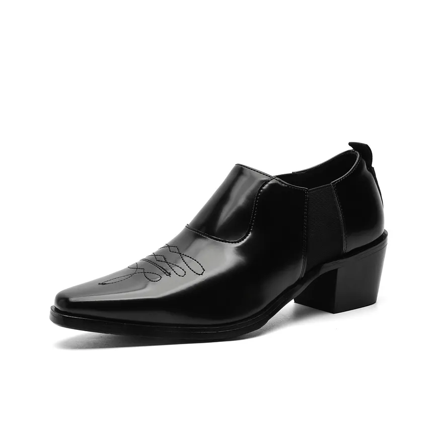 Lanza Лоферы French Slim Fit Chelsea Casual Leather Shoes Men's