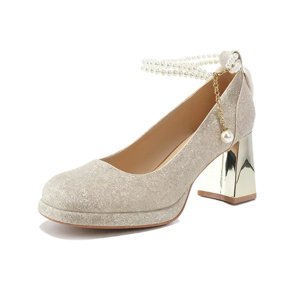 Lan Miao Грубый каблук Высокие каблуки Женские