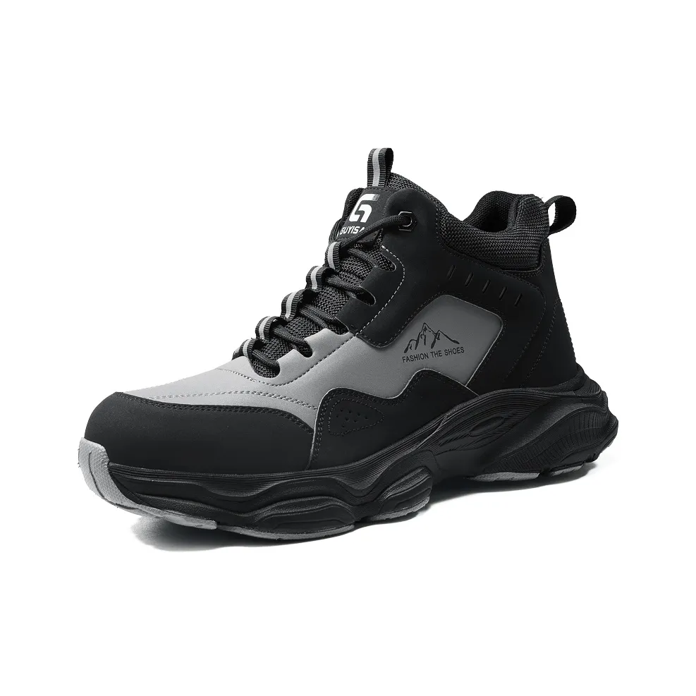 GUYISA Безопасность Защитная Работа Обувь Ударопрочная Износостойкая Водонепроницаемая Высокий Верх Уличная Обувь Унисекс