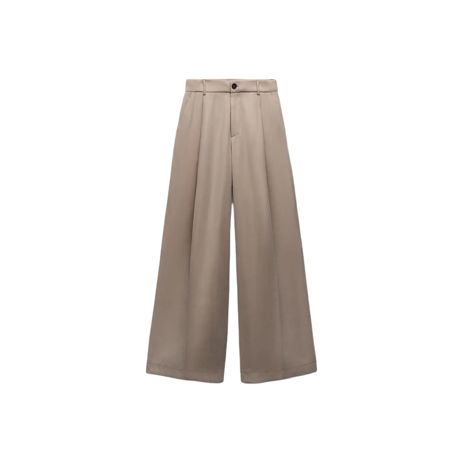 ZARA Тауповые Женские Костюмные Брюки