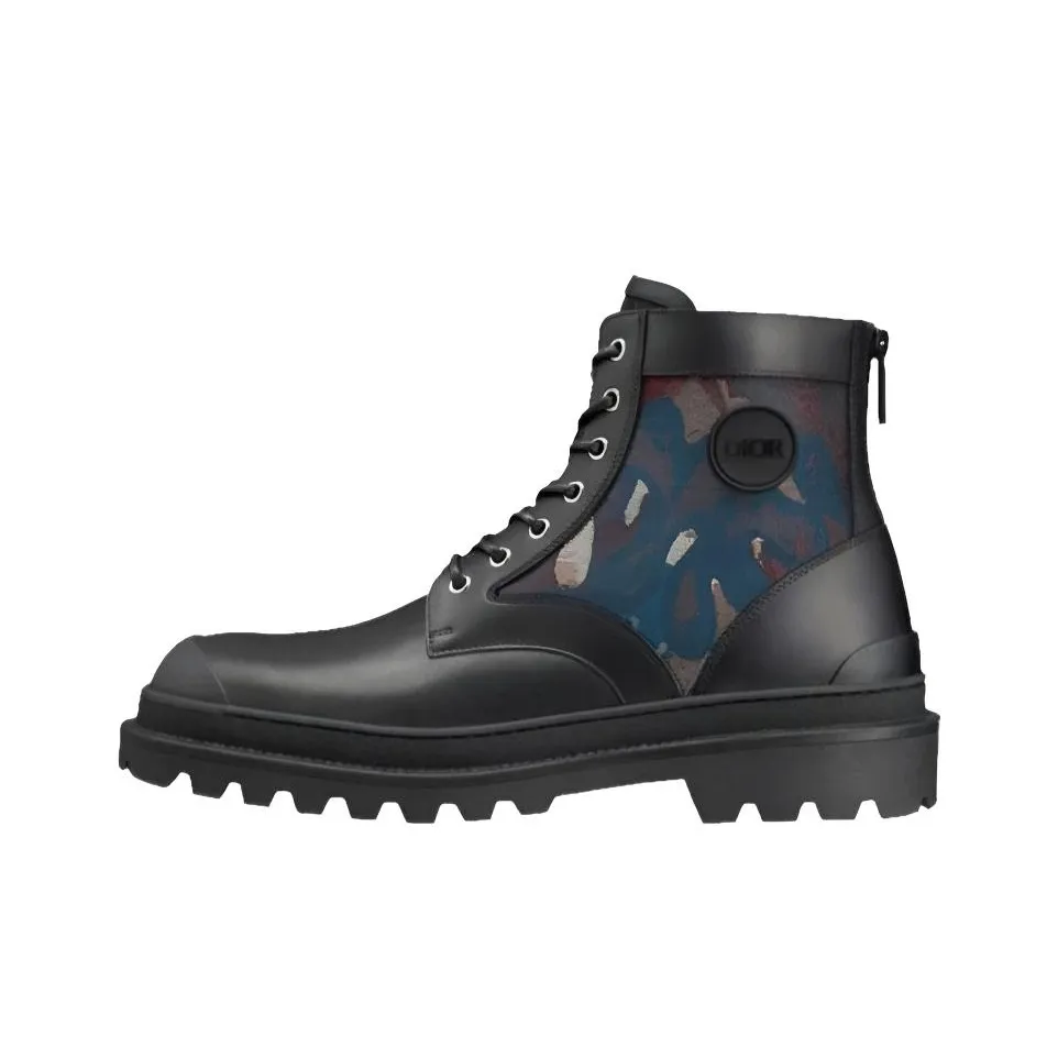 DIOR Explorer Martin Boots Men Black/Brown/Camouflage