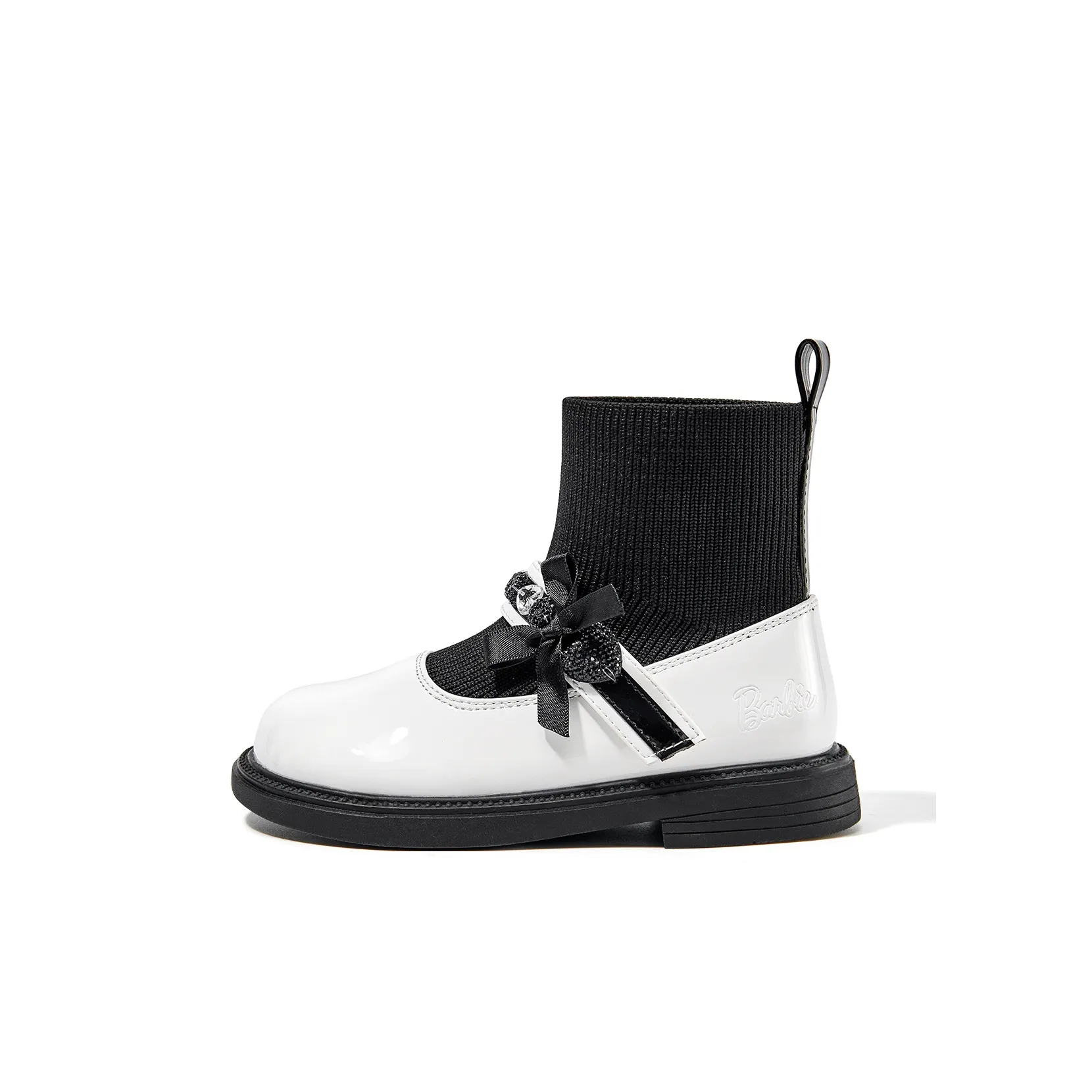 Барби Детские кожаные сапоги High Top Кремово-белые Kids