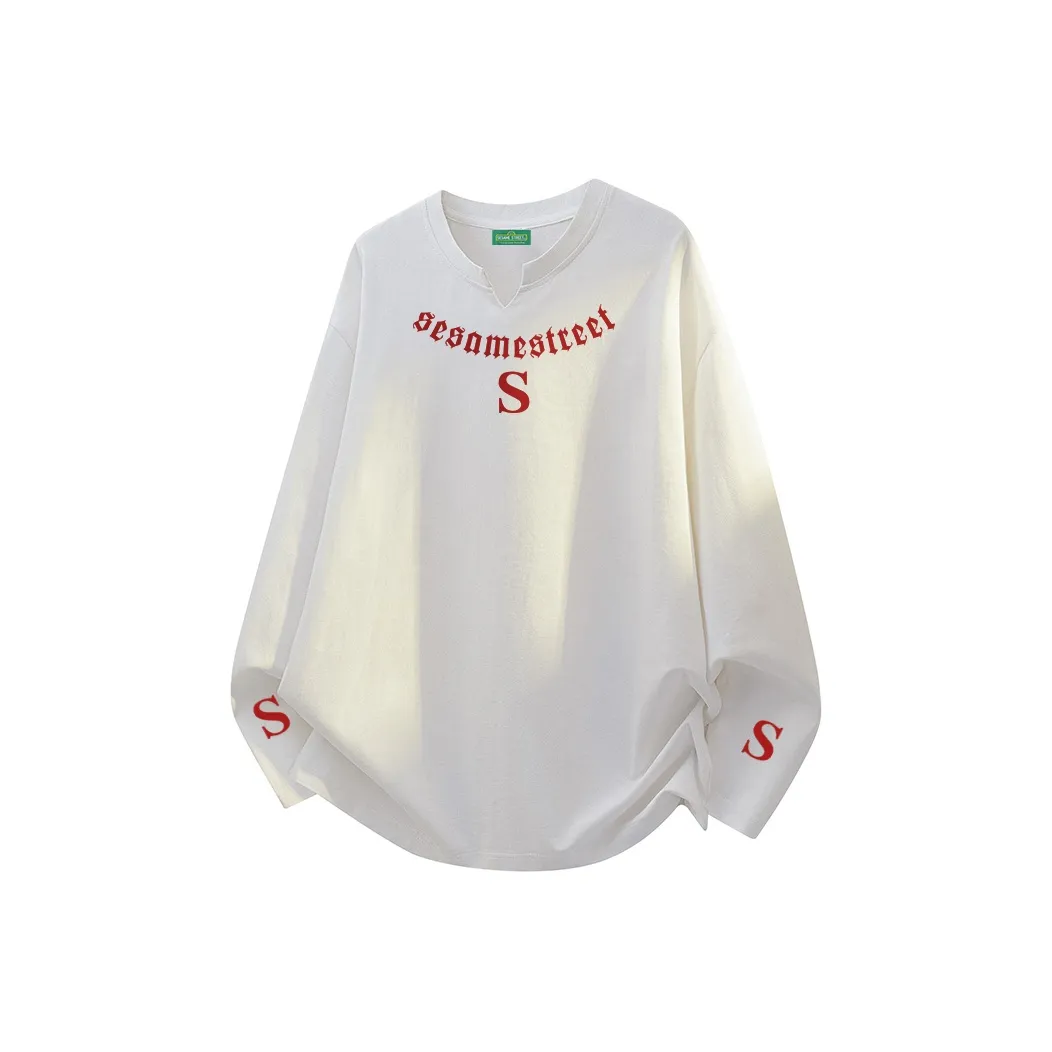 Улица Сезам Длинный рукав Т-рубашка Унисекс